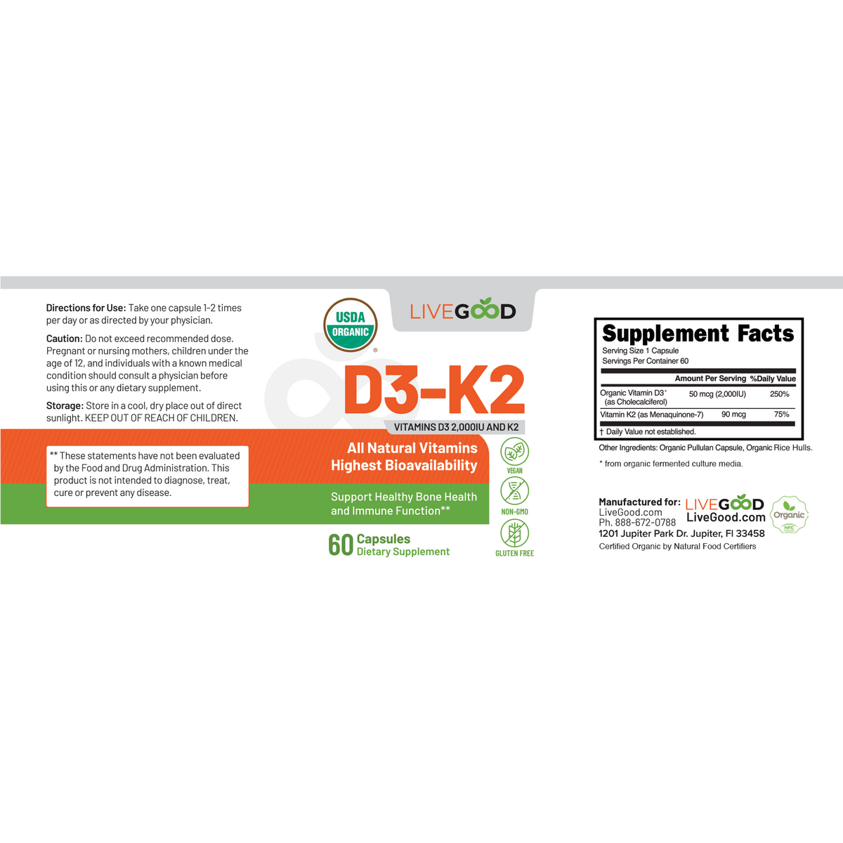 Organic D3-K2 2000